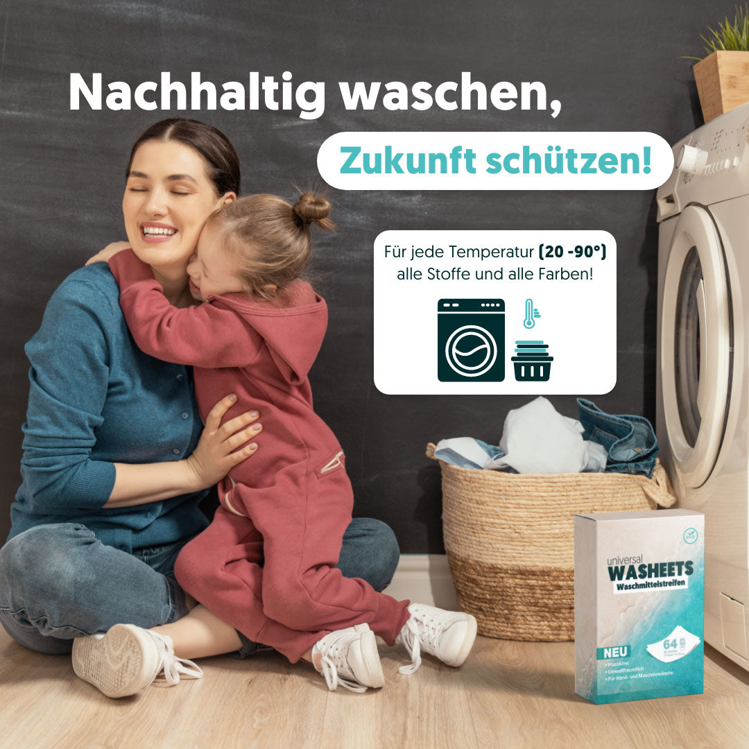 Nachhaltige Waschmittelstreifen - für 64 Wäschen